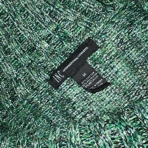 INC International Concepts short sleeve cowl neck sweater.